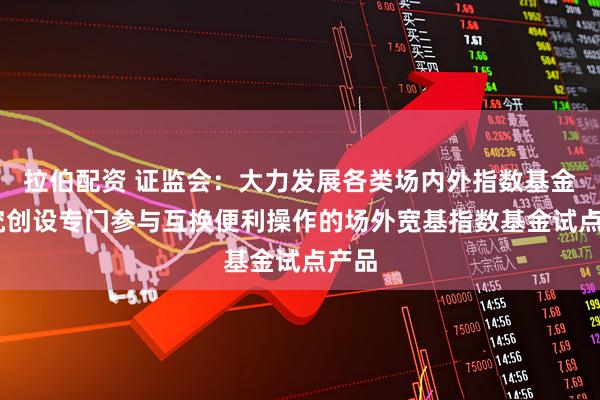 拉伯配资 证监会：大力发展各类场内外指数基金 研究创设专门参与互换便利操作的场外宽基指数基金试点产品